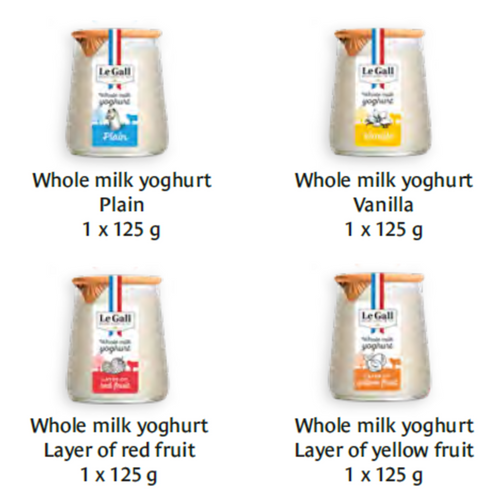 Glass jar Yoghurt