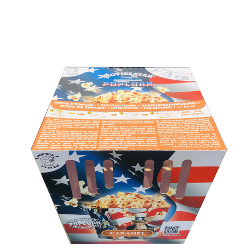 MICROWAVE POPCORN Concept  -    IT POPS IN THE BOX !