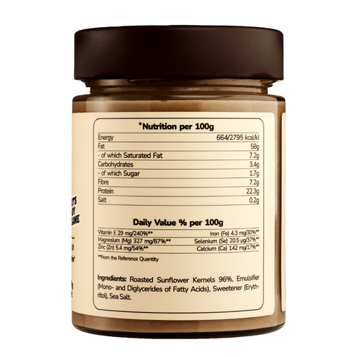 Sunflower Seed Butter: Natural Taste, No Added Sugar