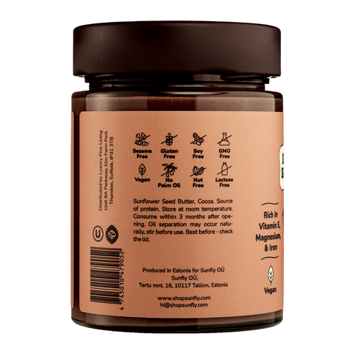 SUNFLY Sunflower Seed Butter, Cocoa 