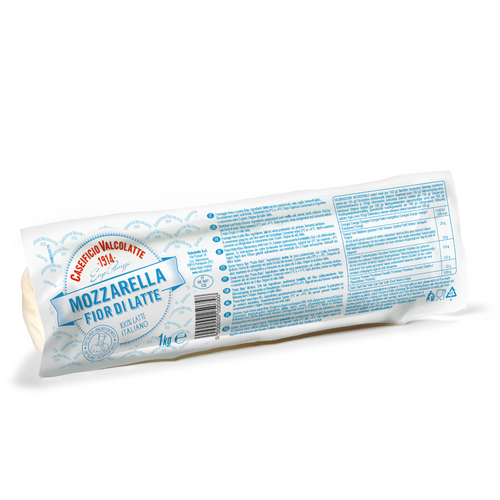 Frozen Fiordilatte Mozzarella 1 kg Block Caseificio Valcolatte