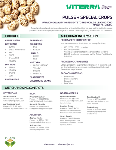 Viterra special crops sell sheet