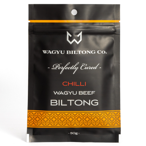 Wagyu Sliced Chilli Biltong (50g packet)