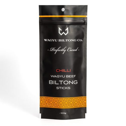 Wagyu Chilli Biltong Sticks (100g packet)