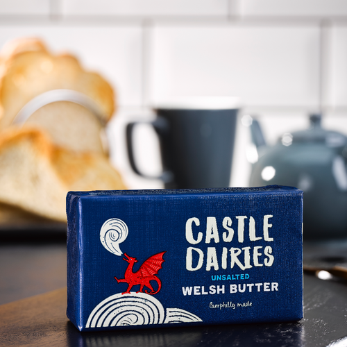 Castle Dairies Unsalted Block Butter 250g 