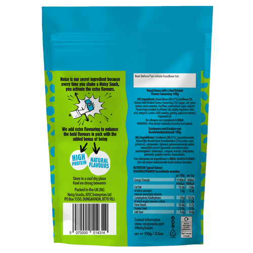 Noisy Snacks - Beef Brisket Broad Beans 100g