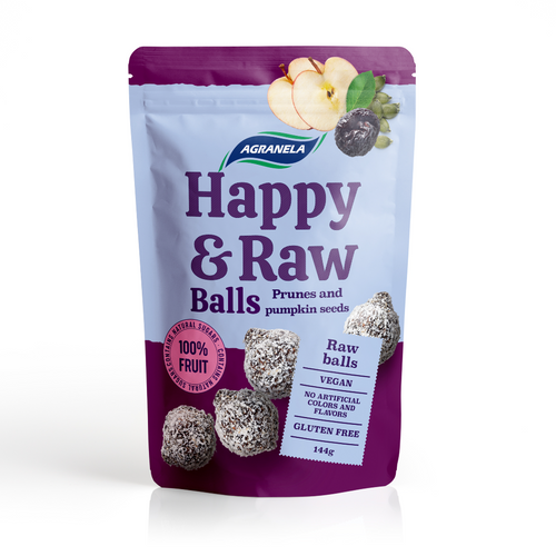 Happy Row Balls prunes and pumpkin seeds