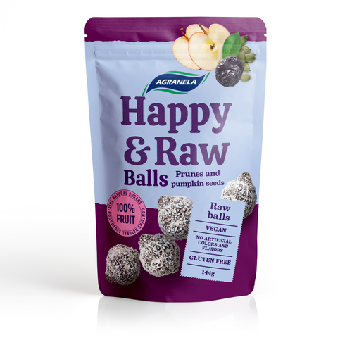 Happy Row Balls prunes and pumpkin seeds