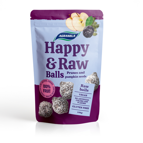 Happy Row Balls prunes and pumpkin seeds