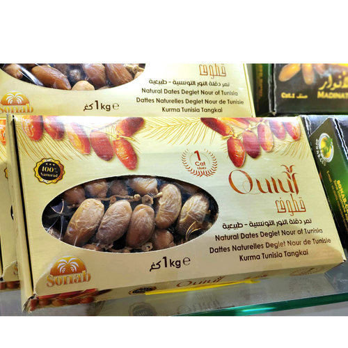 QUTUF Natural Dates Deglet Nour on Branch