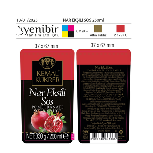 0,25 LT Glass Pomegranate Sour Sauces