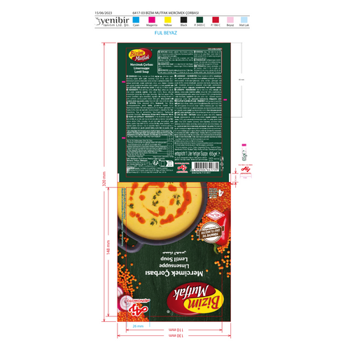 BIZIM MUTFAK LENTIL SOUP 65GRX12X6
