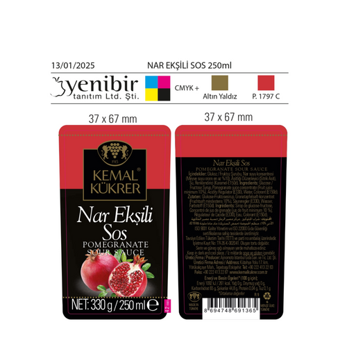 0,25 LT Glass Pomegranate Sour Sauces