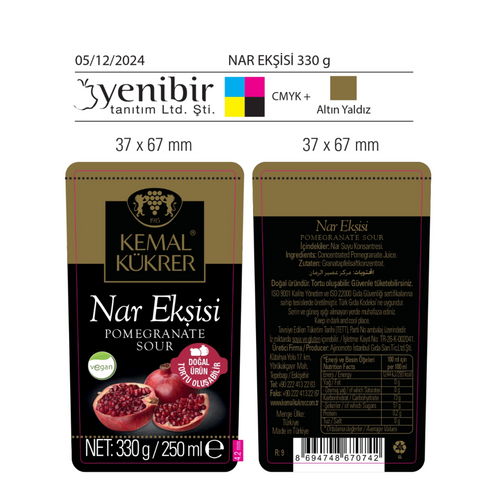 0,25 LT Glass Pomegranate Sauces