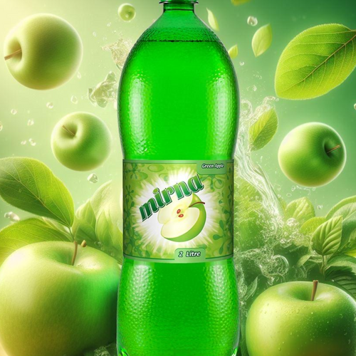 mirna green apple  2 lt gas drink