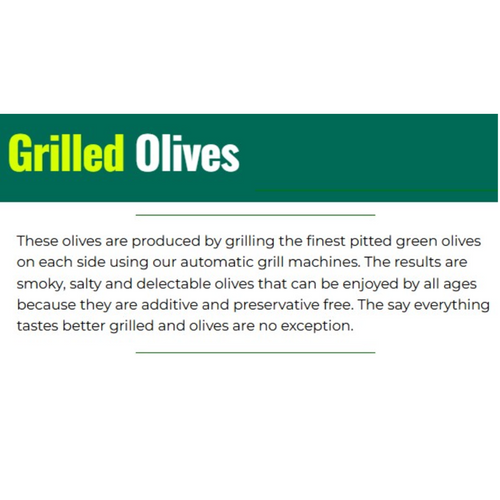 Grilled Green Olives