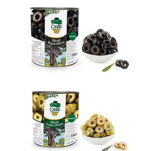 Sliced Green/Black Olives