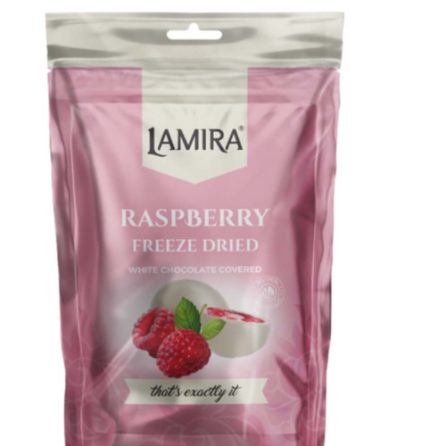 Lamira White Chocolate Coated Freeze Dried Raspberry