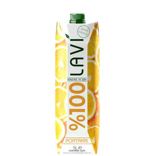 1L Tetrapak Lavi 100% ORANGE JUICE