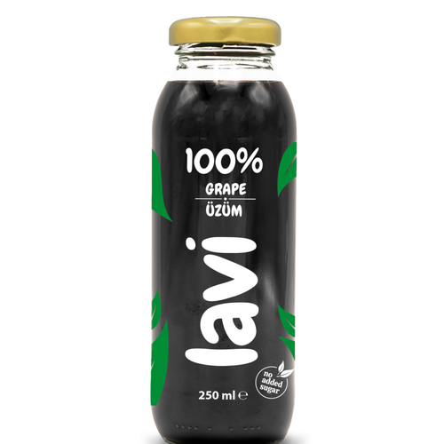 250mL Glass Bottle Lavi 100% GRAPE JUICE