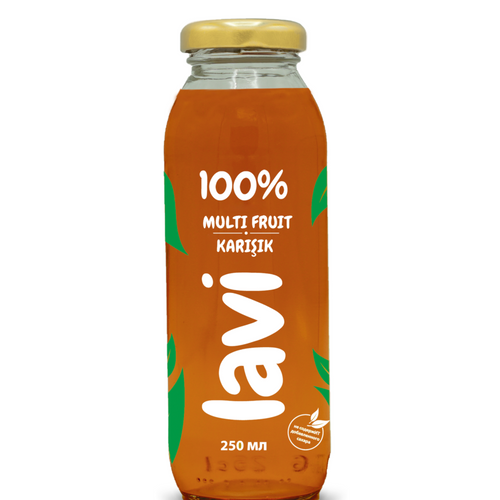250mL Glass Bottle Lavi 100% MULTİ FRUİT JUICE