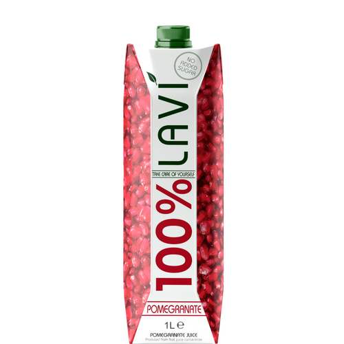 1L TetraPak Lavi 100% POMEGRANATE JUICE