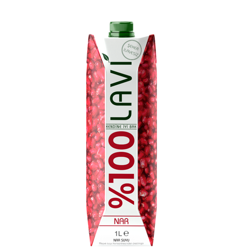 1L TetraPak Lavi 100% POMEGRANATE JUICE