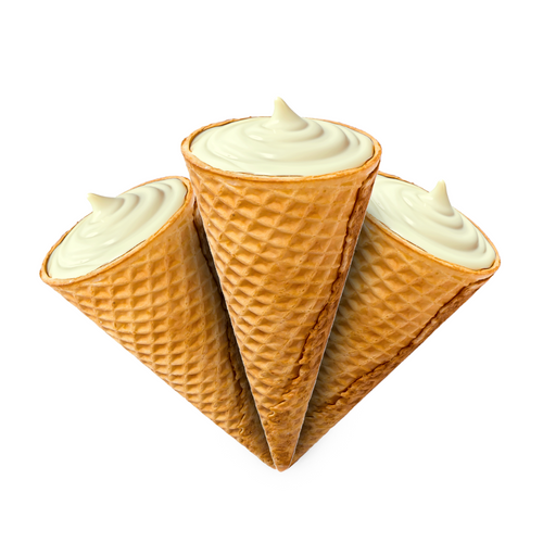 White Chocolate Mini Cones