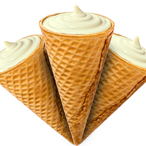 White Chocolate Mini Cones