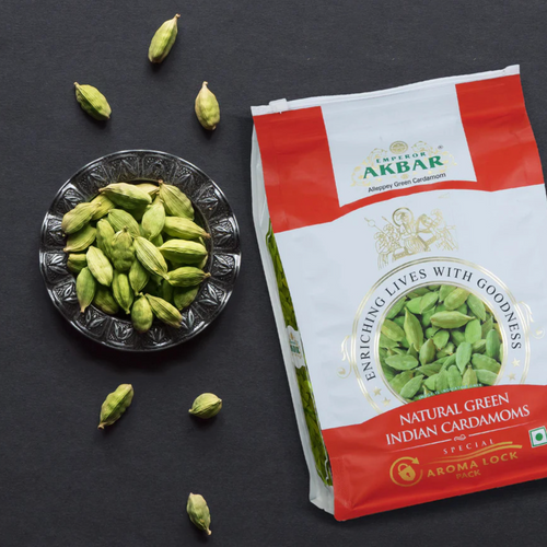 Red Grade 6mm - 7mm Pods | Emperor Akbar Cardamom | Alleppey Green Cardamom