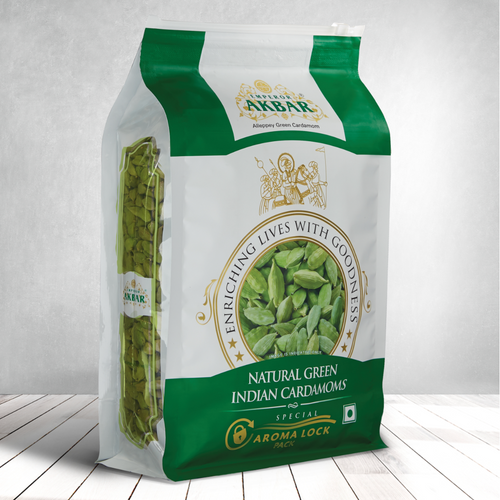 Green Grade 7mm - 8mm Pods | Emperor Akbar Cardamom | Alleppey Green Cardamom