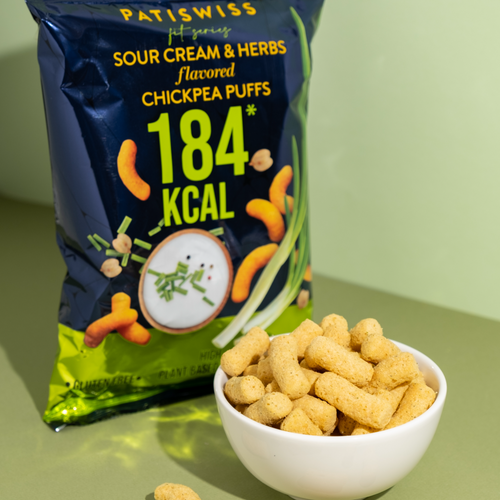 PATISWISS - Sour Cream and Herbs Flavored Chickpea Puffs