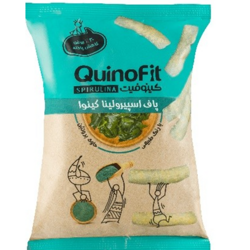 Quinoa spirulina puff