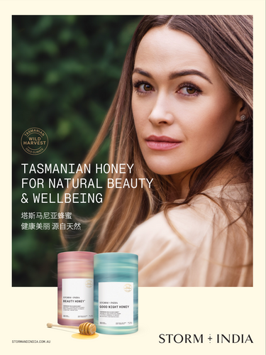 STORM + INDIA TASMANIAN HONEY FOR NATURAL BEAUTY & WELLBEING
