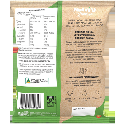 Nutri V Goodies Broccoli Puffs: Chilli & Lime Flavour 70g