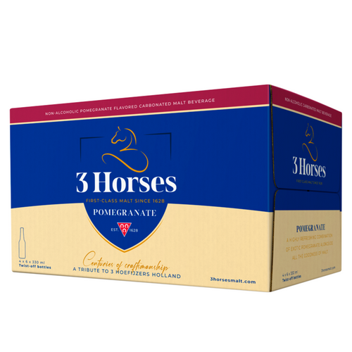 3 Horses Pomegranate Bottle 330ml