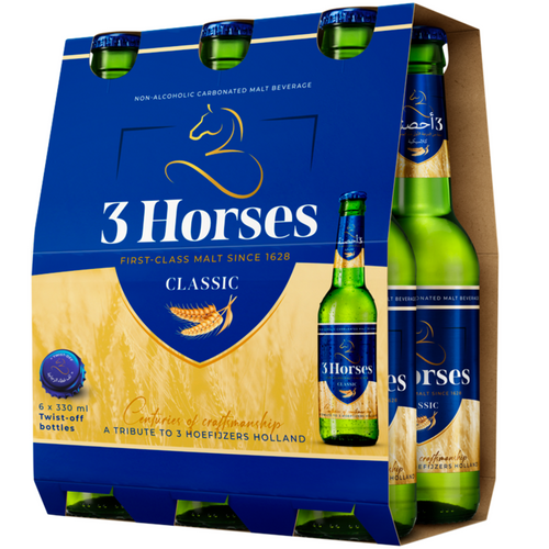 3 Horses Classic Bottle 330ml