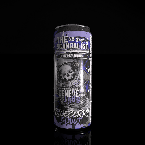 The Scandalist Energy Drink Geneve 1988 with Blueberry Donut flavor