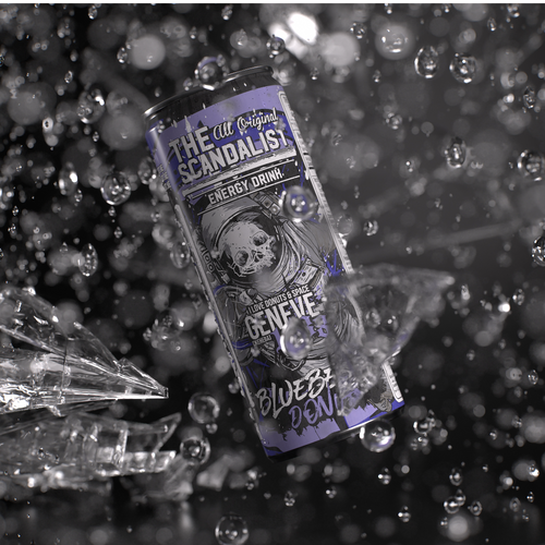 The Scandalist Energy Drink Geneve 1988 with Blueberry Donut flavor