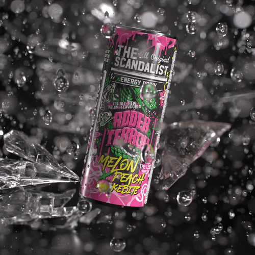 The Scandalist Energy Drink Adder Terror with Melon and Peach flavor