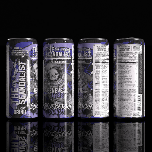 The Scandalist Energy Drink Geneve 1988 with Blueberry Donut flavor