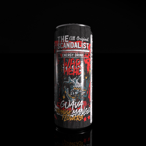 The Scandalist Energy Drink War Head with Guava, Mango and Orange flowers flavor