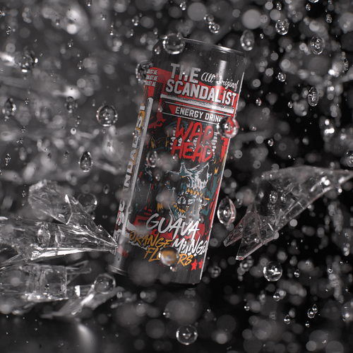 The Scandalist Energy Drink War Head with Guava, Mango and Orange flowers flavor