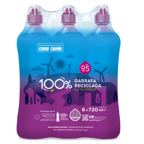 Alkaline Natural Mineral Water Monchique  SPORT 100% ECO 720 ml