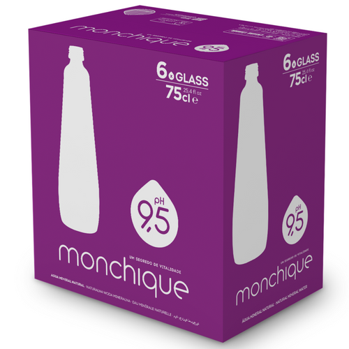 Alkaline Natural Mineral Water Monchique  Glass 75cl