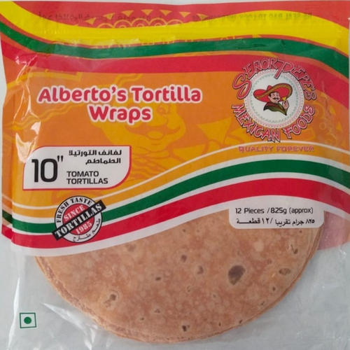 Tomato flour tortilla