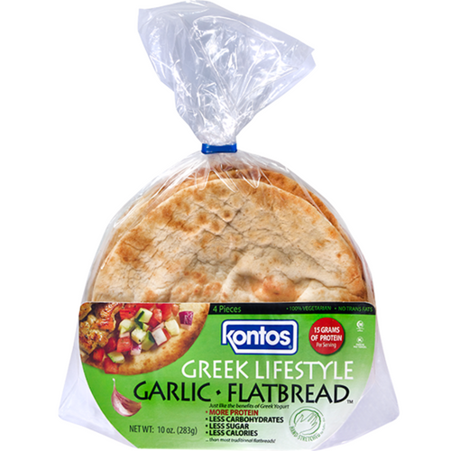 Kontos Greek Lifestyle Flatbread - Garlic Flavored