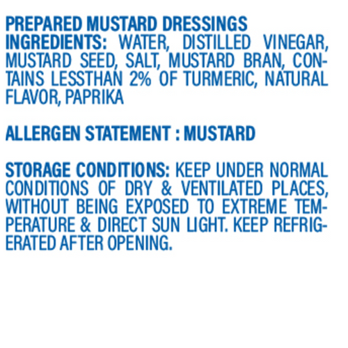 Prepared Mustard Dressings