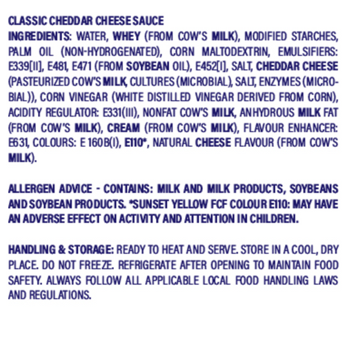 Classic Cheddar Cheese Sauce