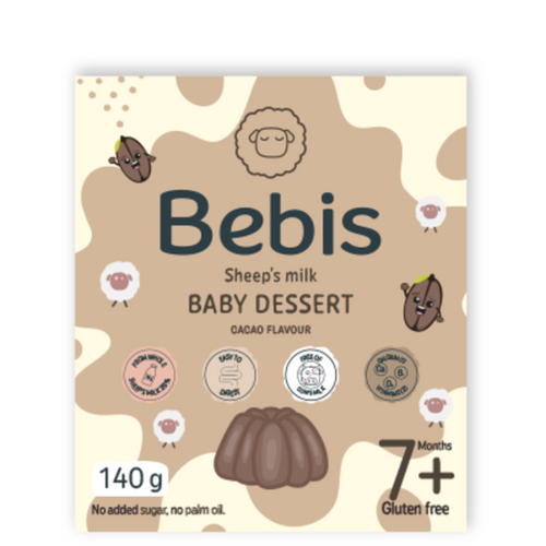 Delicious, sugar-free baby pudding with sheep's milk